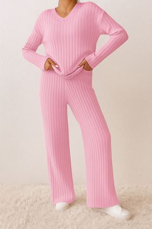 Unisex Raporlu İnterlok Kumaş Eşofman Takımı – Rahat Ev ve Günlük Giyim