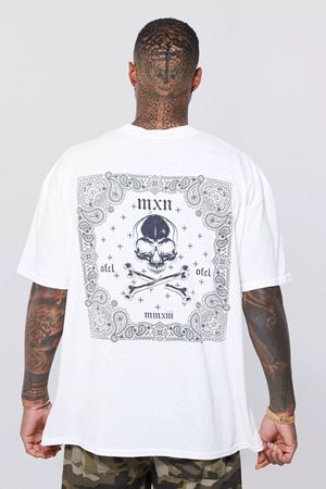 Beyaz Oversize Mxn T-shirt - Oversize