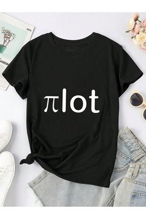 Pilot Süprem T-Shirt - Siyah Oversize Bisiklet Yaka Kısa Kol Tişört