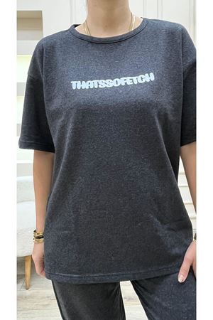 Thatssofetch Antrasit T-shirt Eşofman Altı Jogger - Beyaz Baskılı Eşofman Takımı Oversize