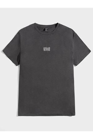 Füme Oversize Dream Baskılı T-shirt - Oversize Baskılı