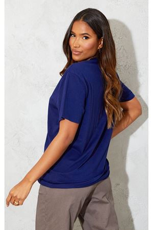 Düz Süprem T-Shirt - Lacivert Oversize Bisiklet Yaka Kısa Kol Tişört