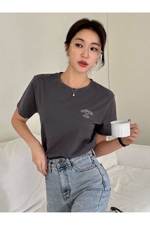 Sunshine 1982 Süprem T-Shirt - Füme Baskılı Oversize Bisiklet Yaka Kısa Kol Tişört