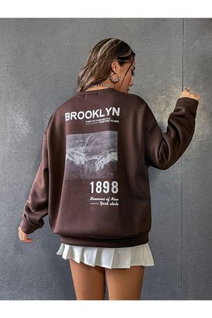Kadın Brooklyn Sweatshirt Kahverengi