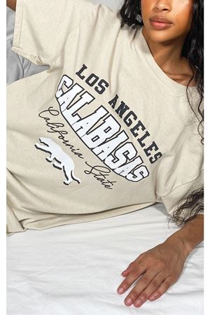 Vizon Oversize Calabasas T-shirt - Oversize Baskılı