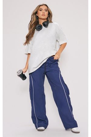 Düz Süprem T-Shirt - Gri Oversize Bisiklet Yaka Kısa Kol Tişört