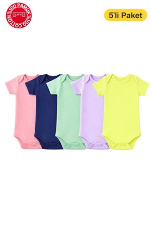 Zıbın Newborn Yenidoğan Bebek Alttan Çıtçıtlı Body 5’li Ekonomik Paket Unisex Bebek Zıbın Seti