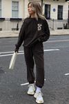 We Are All Eşofman Takımı Sweatshirt Jogger - Baskılı Oversize Bisiklet Yaka Şardonlu Lastik Paça