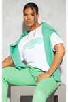 Beyaz Oversize Colorado T-shirt - Oversize Baskılı