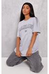 Colarado 1995 Süprem T-Shirt - Gri Baskılı Oversize Bisiklet Yaka Kısa Kol Tişört