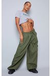 Beverly Hills Crop -Gri Baskılı Oversize Bisiklet Yaka