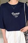Thousand Süprem T-Shirt - Beyaz Baskılı Oversize Bisiklet Yaka Kısa Kol Tişört