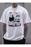 beyaz oversize kalıp drrftçi tshirt