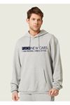 Unisex Oversize  Baskılı Kapüşonlu Sweatshirt