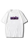 Unisex Beyaz Oversize Party Hard Baskılı Örme T-shirt