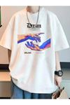 Unisex Oversize Beyaz T-Shirt Dream