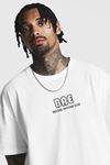 Unisex Beyaz Oversize Before Anyone Else Baskılı Örme T-shirt