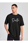 Unisex Oversize Dert Baskılı T-shirt