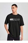 Unisex Oversize F'ck New Cars Baskılı T-shirt