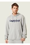 Unisex Oversize Gangster Friend Baskılı Kapüşonlu Sweatshirt
