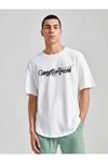 Unisex Oversize Gangster Friend Baskılı T-shirt