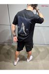 Unisex Oversize Only God Baskılı Siyah T-shirt