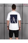 Unisex Oversize Only God Baskılı Siyah T-shirt