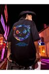 Kadın Siyah Oversize Kızgın Ayı Baskılı T-shirt