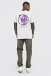 Gang Serıes Erkek Gri Oversize Medellin Baskılı T-shirt