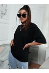 Kadın Siyah Oversize T-shirt