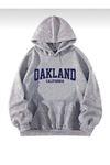 Oakland Baskılı Oversize Sweatshirt Hoddie.