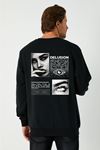 Delusion Baskılı Oversize Sweatshirt