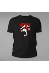 Erkek Siyah Oversize Henry Baskılı T-shirt