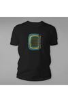 Erkek Siyah Oversize La Bom Baskılı T-shirt