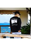 Sweatshirt Unisex Siyah Los Angeles Baskılı Oversize Sweatshirt
