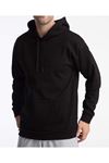 Unisex Oversize Siyah Hoodie Kapüşonlu
