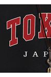 Erkek Siyah Tokyo Baskılı Oversize Sweatshirt