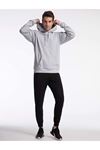 Unisex Oversize Gri Hoodie Kapüşonlu