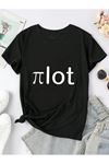 Pilot Süprem T-Shirt - Siyah  Oversize Bisiklet Yaka Kısa Kol Tişört