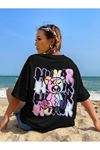 Humor Bear Süprem T-Shirt - Siyah Baskılı Oversize Bisiklet Yaka Tişört