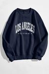 Los Angeles California Sweatshirt - Lacivert Baskılı Oversize Kışlık Kalın Bisiklet Yala