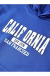 Calif Ornia 1776 Sweatshirt - Sax Mavi Baskılı Oversize Kapüşonlu