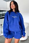 Thatsofetch Series 2 Sweatshirt - Sax Mavi Baskılı Oversize Kapüşonlu