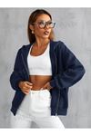 Unisex Düz Fermuarlı Kapüşonlu Hırka Sweatshirt