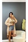 Kadın Oversize Uzun Gömlek-Pareo - Bürümcük Kumaş Oversize Rahat Kesim