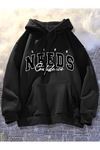 Needs Confidence Sweatshirt - Beyaz Baskılı Oversize Kapüşonlu