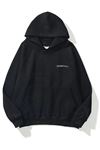 Essentials Yazılı Sweatshirt - Siyah Baskılı Oversize Kalın Kışlık Kapüşonlu
