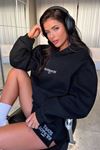 Thatsofetch Series 7 Sweatshirt - Siyah Baskılı Oversize Kapüşonlu