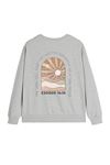 Exodus 14:14 Kışlık Kalın Sweatshirt - Gri Baskılı Oversize Kalın Kışlık Bisiklet Yaka