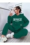 Yeşil Happıness Kadın Eşofman Takımı - Baskılı Oversize